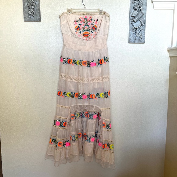 Boston Proper Neon Pop Strapless Dress - Picture 6 of 14